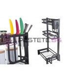 Кухненски рафт органайзер триетажна стойка за подправки лофт